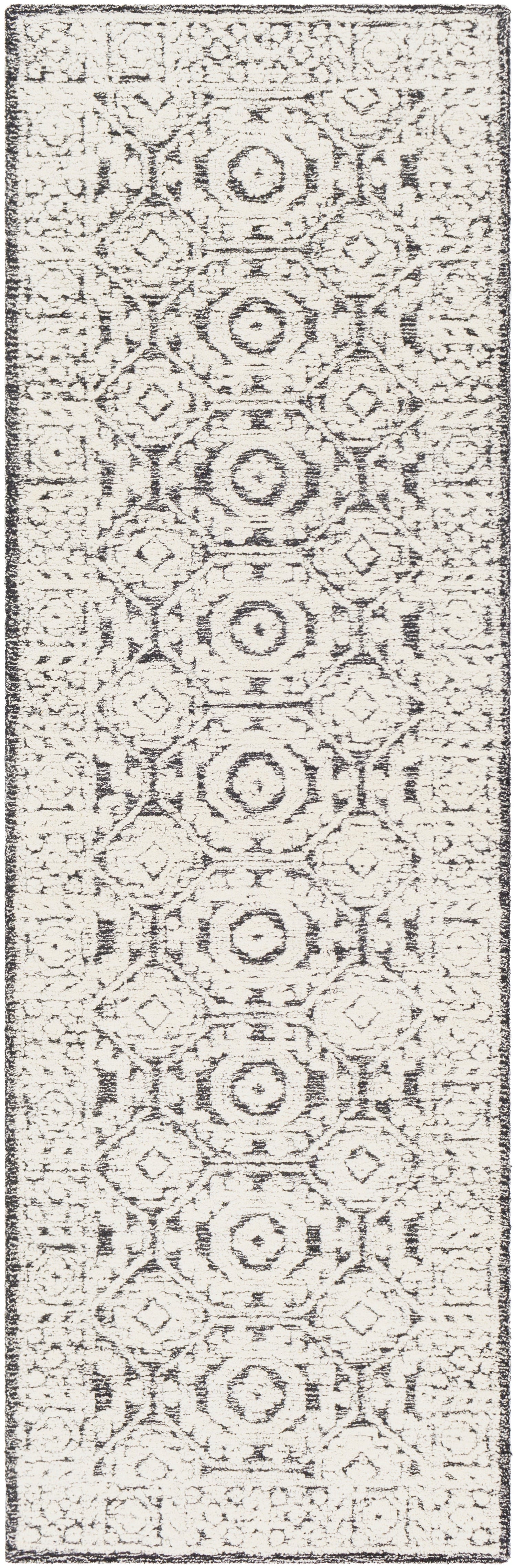 Surya Louvre Lou-2303 Black, White, Cream Rugs.