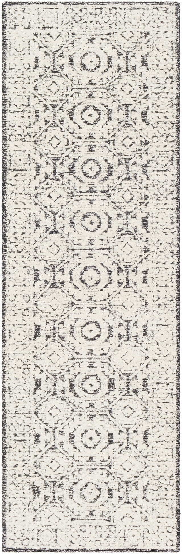 Surya Louvre Lou-2303 Black, White, Cream Rugs.