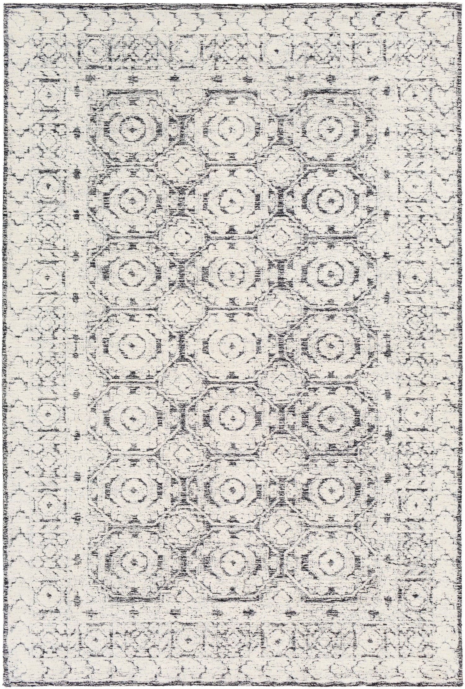 Surya Louvre Lou-2303 Black, White, Cream Rugs.