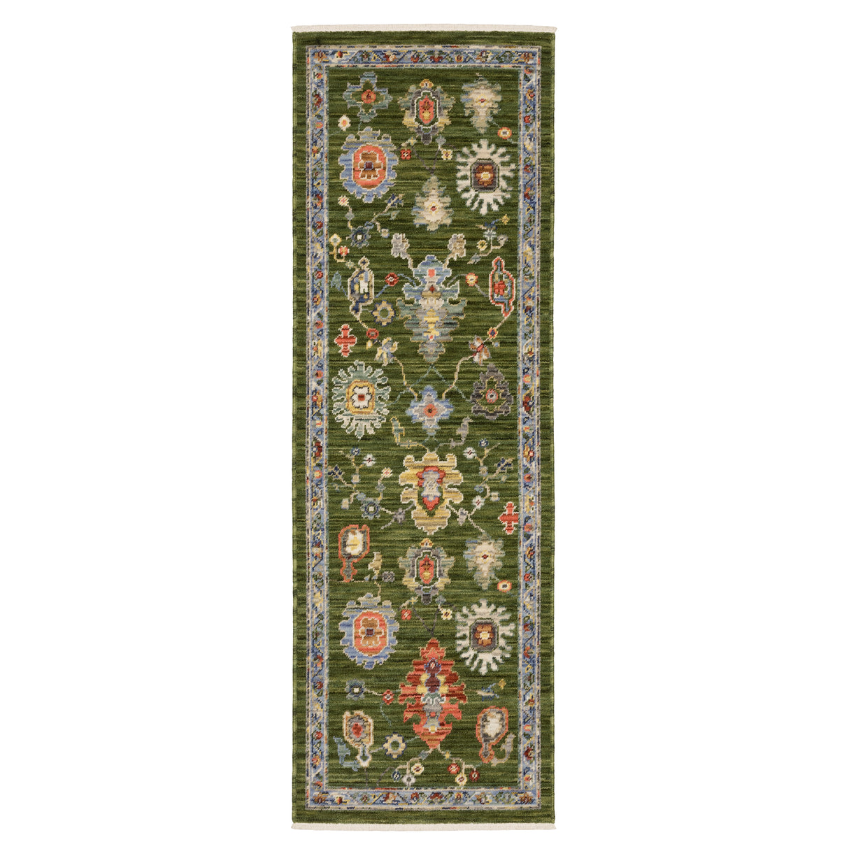 Oriental Weavers Sphinx LUCCA 2863E Green Floral Rugs