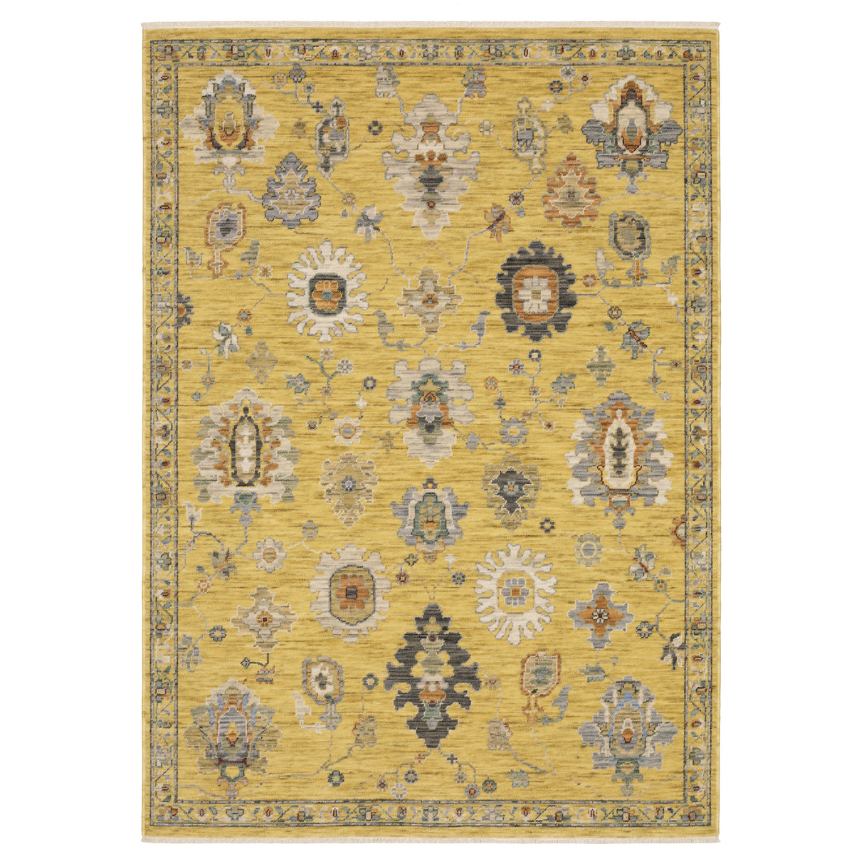 Oriental Weavers Sphinx LUCCA 2863G Yellow Floral Rugs