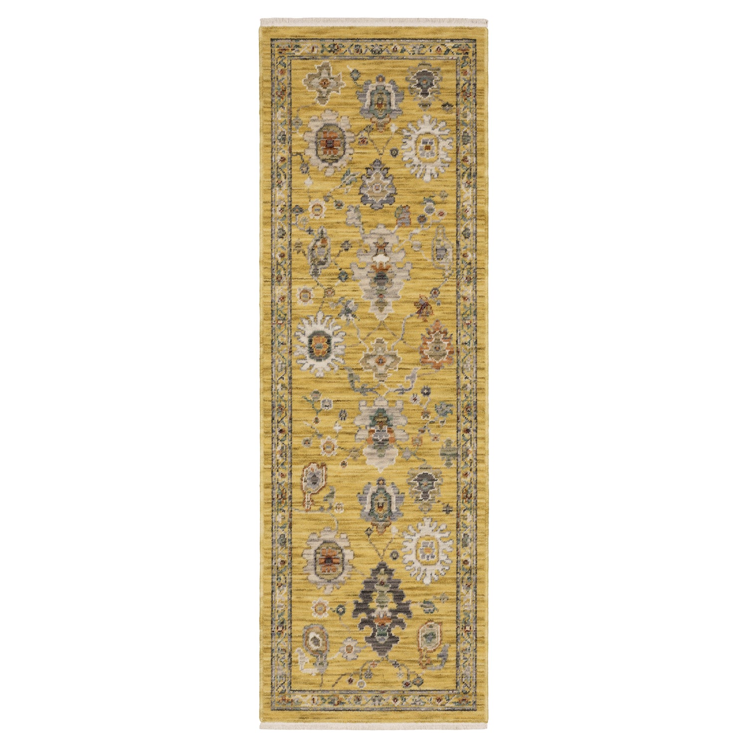 Oriental Weavers Sphinx LUCCA 2863G Yellow Floral Rugs