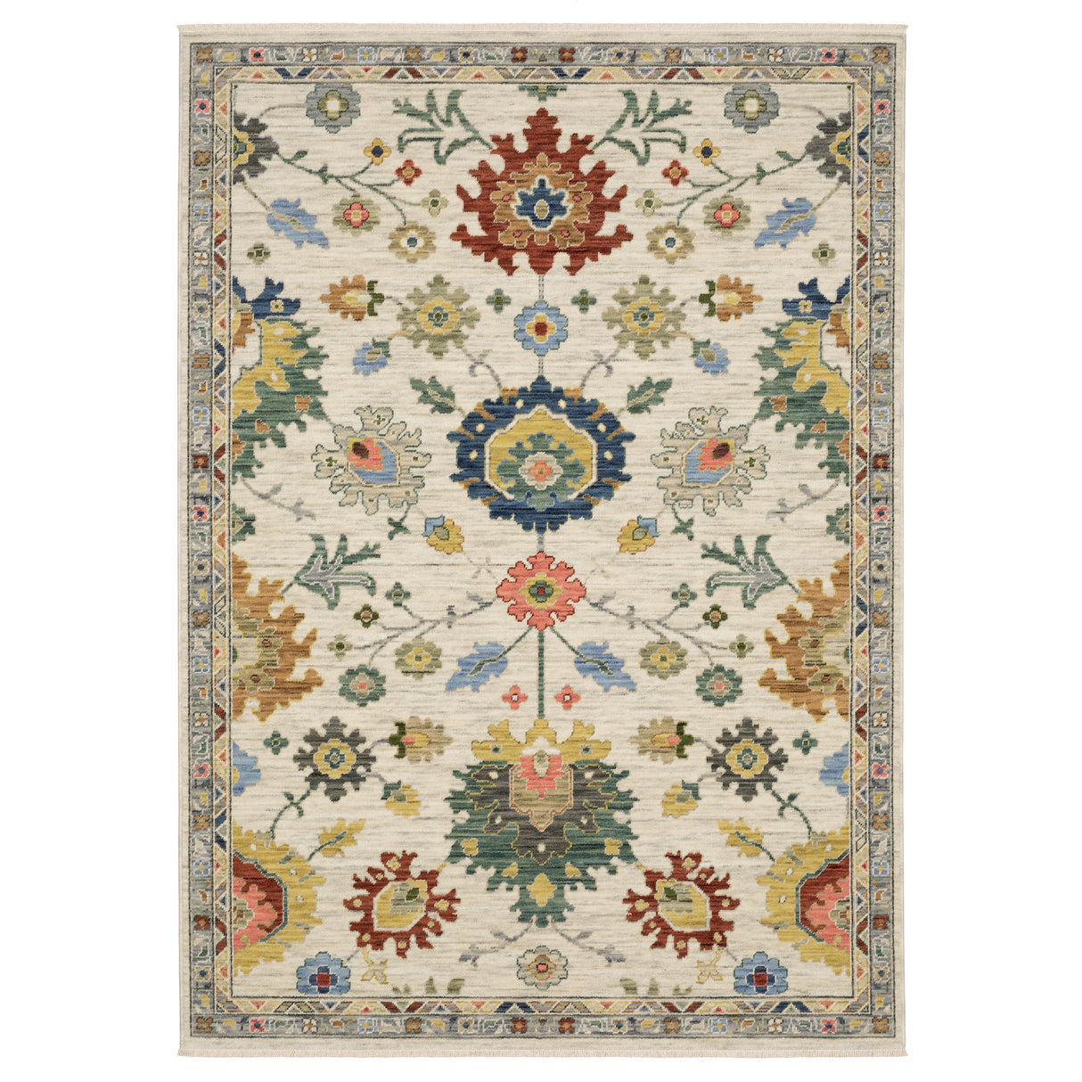 Oriental Weavers Sphinx LUCCA 2888L Ivory Floral Rugs