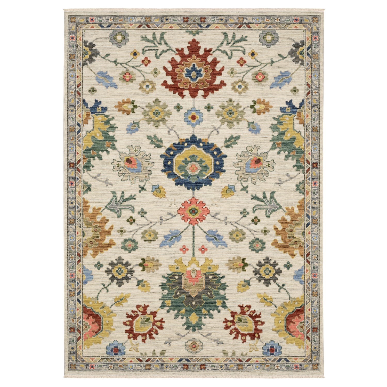 Oriental Weavers Sphinx LUCCA 2888L Ivory Floral Rugs