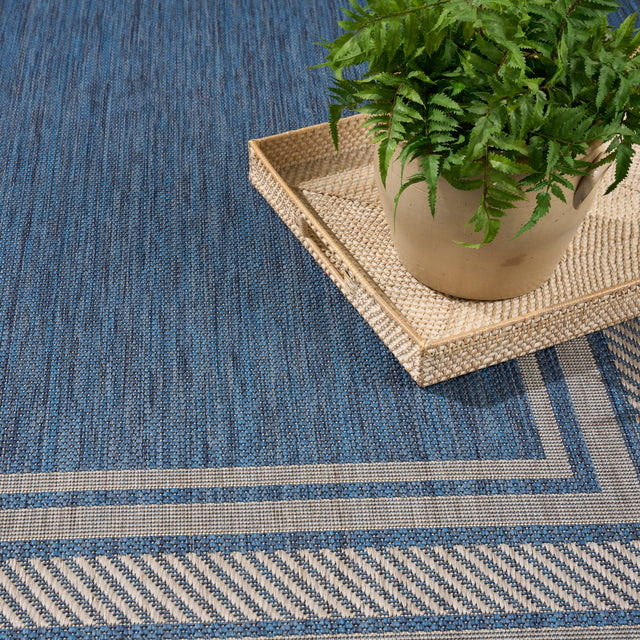 Nourison Horizon Indoor/Outdoor HOZ03 Denim Contemporary Area Rugs