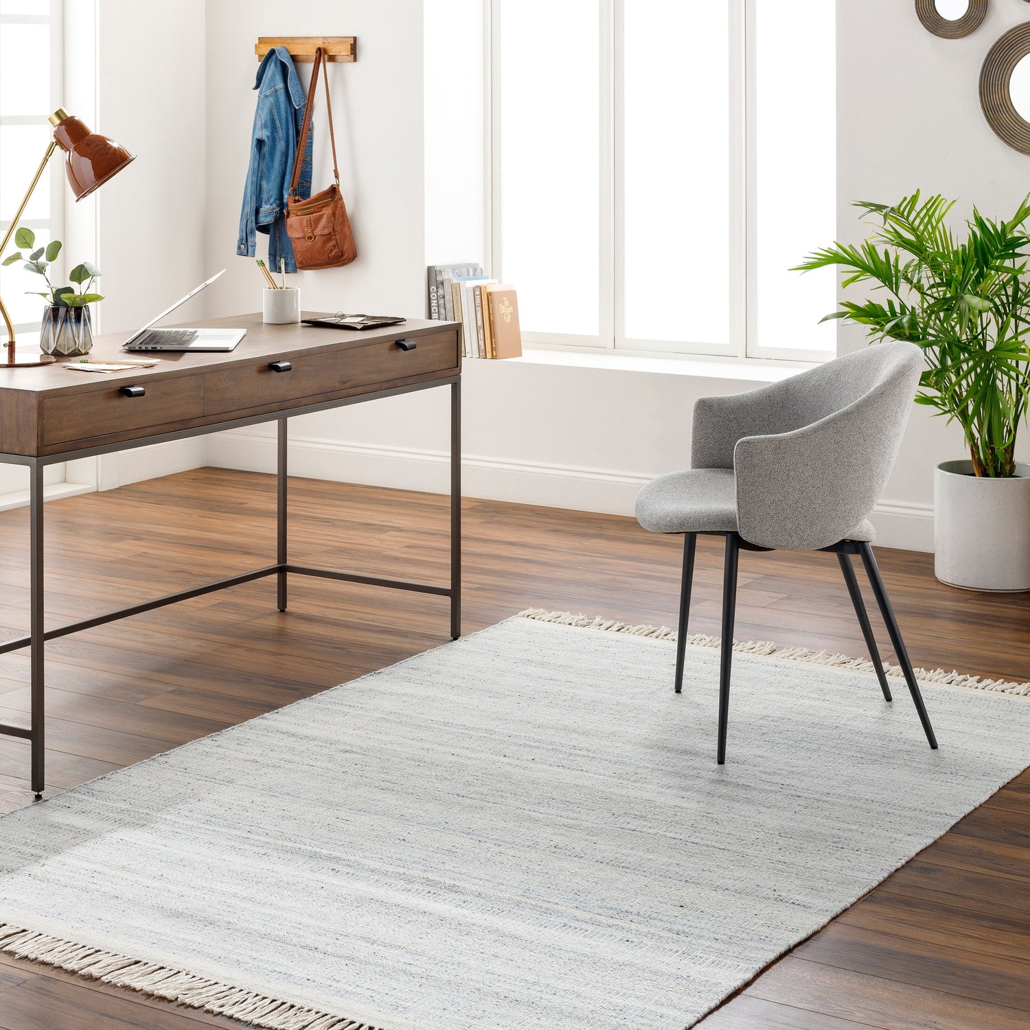 Surya Lily Lyi-2305 Beige, Ice Blue, Pale Blue, Light Blue Rug.