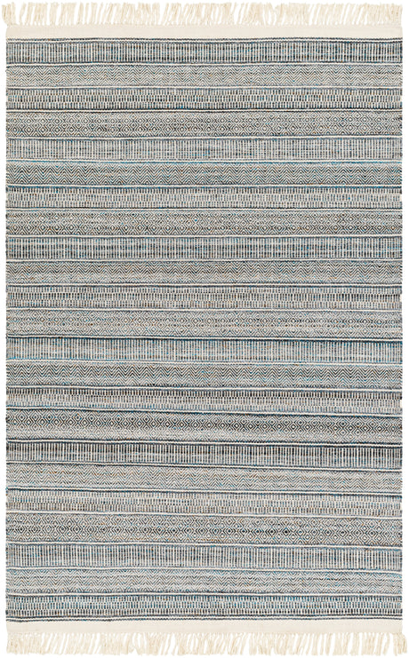 Surya Lily Lyi-2306 Beige, Charcoal, Bright Blue, Medium Brown Rug.