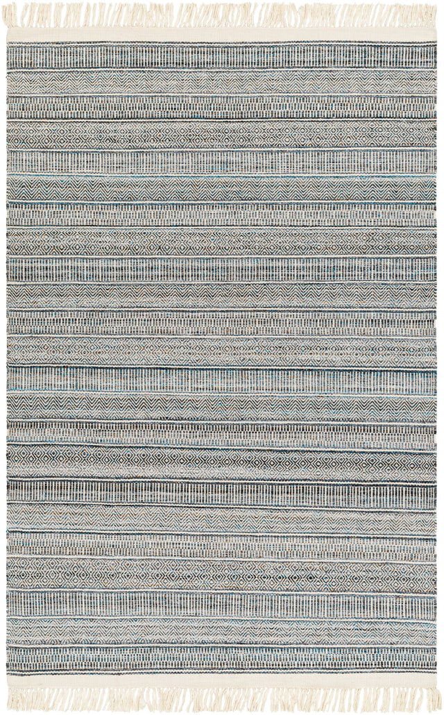 Surya Lily Lyi-2306 Beige, Charcoal, Bright Blue, Medium Brown Rug.