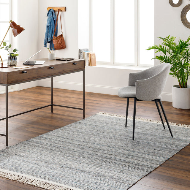 Surya Lily Lyi-2306 Beige, Charcoal, Bright Blue, Medium Brown Rug.