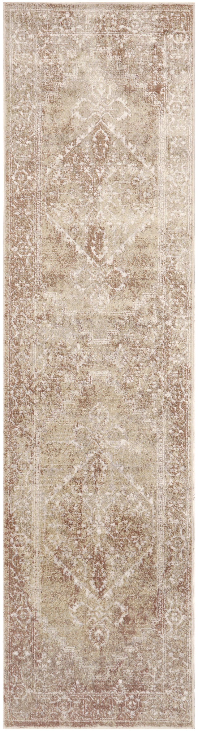Nourison Astra Machine Washable ASW11 Machine Made Rust, Multicolor Rug