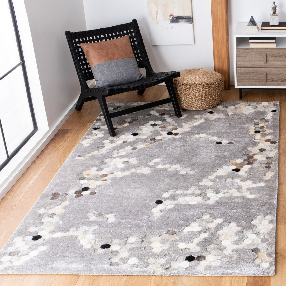 Safavieh Manhattan Man101A Grey/Ivory Rug