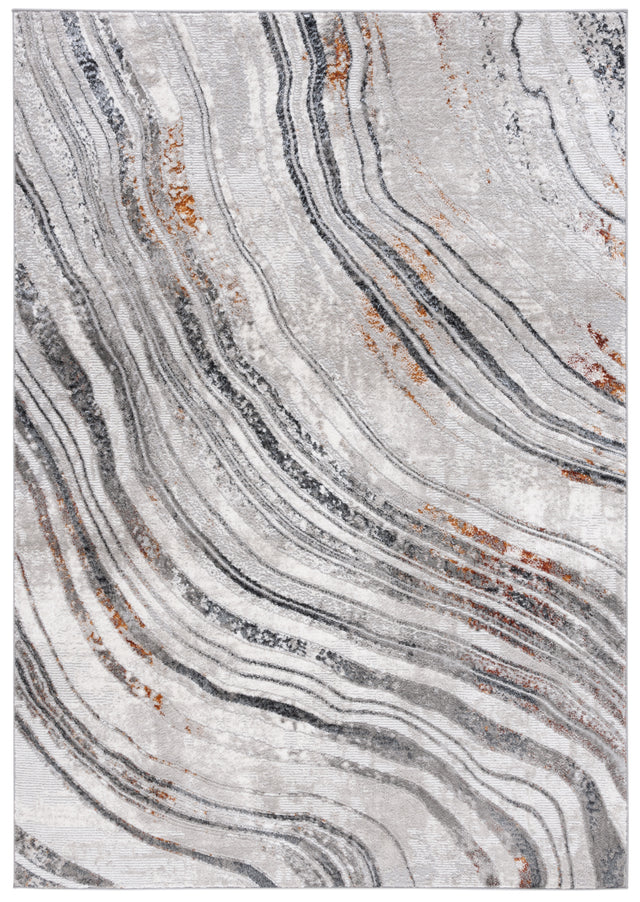 Safavieh Meadow Mdw548F Light Grey/Black Rug.