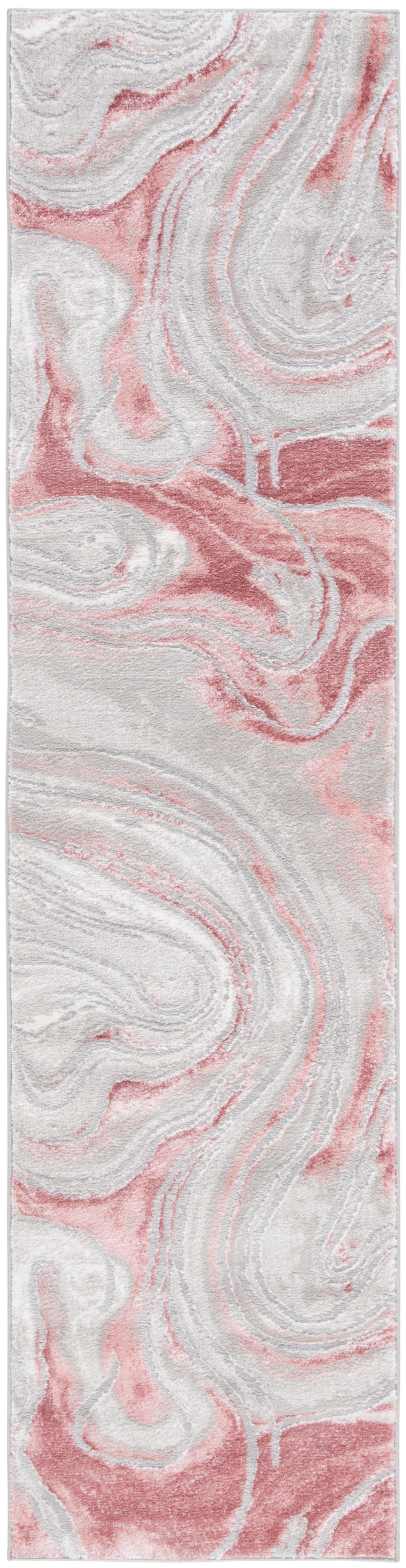 Safavieh Meadow Mdw553G Light Grey/Pink Rug.