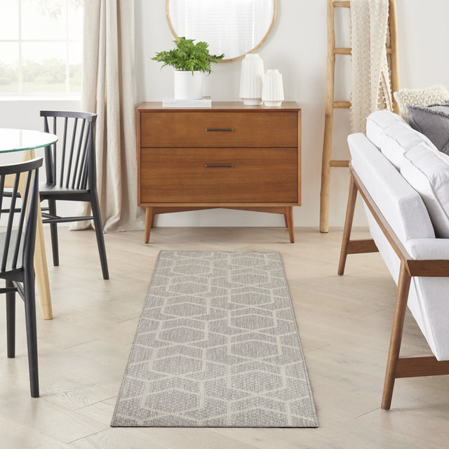 Nourison Horizon Indoor/Outdoor HOZ01 Grey Contemporary Area Rugs