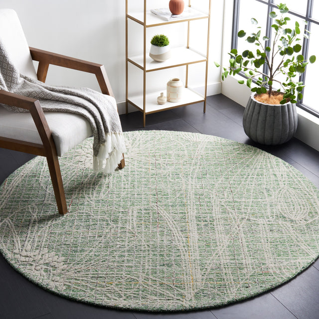 Safavieh Metro Met875Y Green/Ivory Rug.