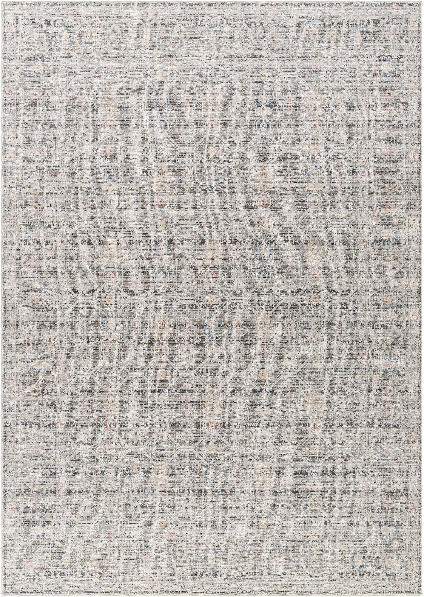 Surya Marlon Mlo-2301 Slate, Blue, Light Beige, Olive, Dusty Coral Rug.