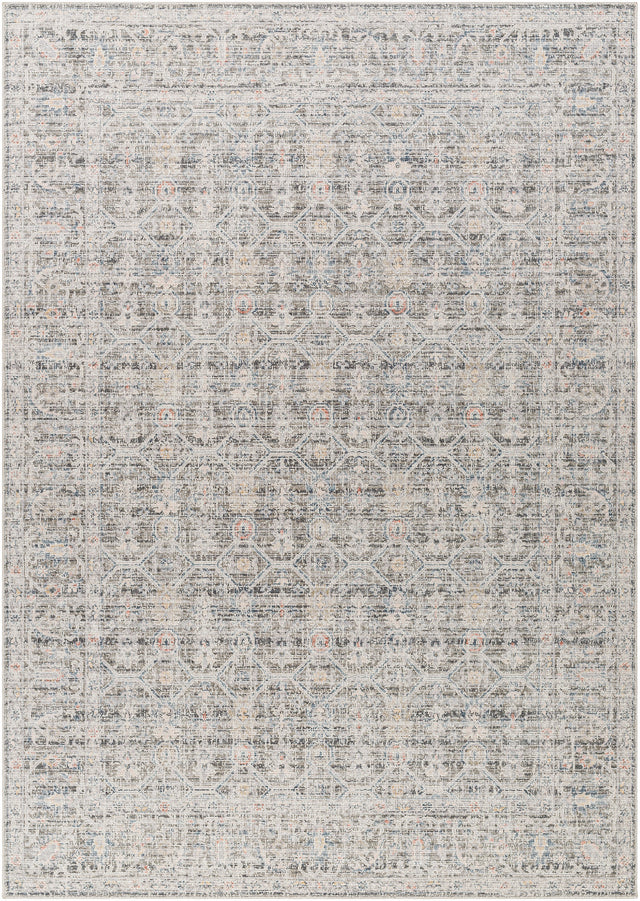 Surya Marlon Mlo-2301 Slate, Blue, Light Beige, Olive, Dusty Coral Rug.