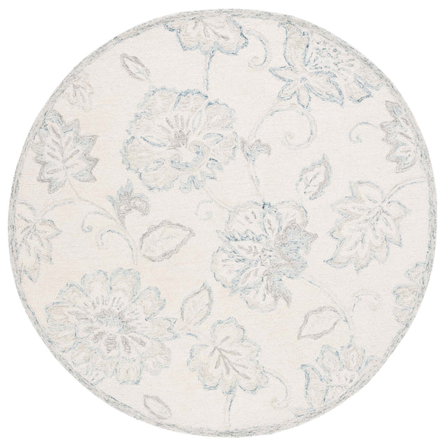 Safavieh Micro-Loop Mlp477A Ivory/Blue Rug.