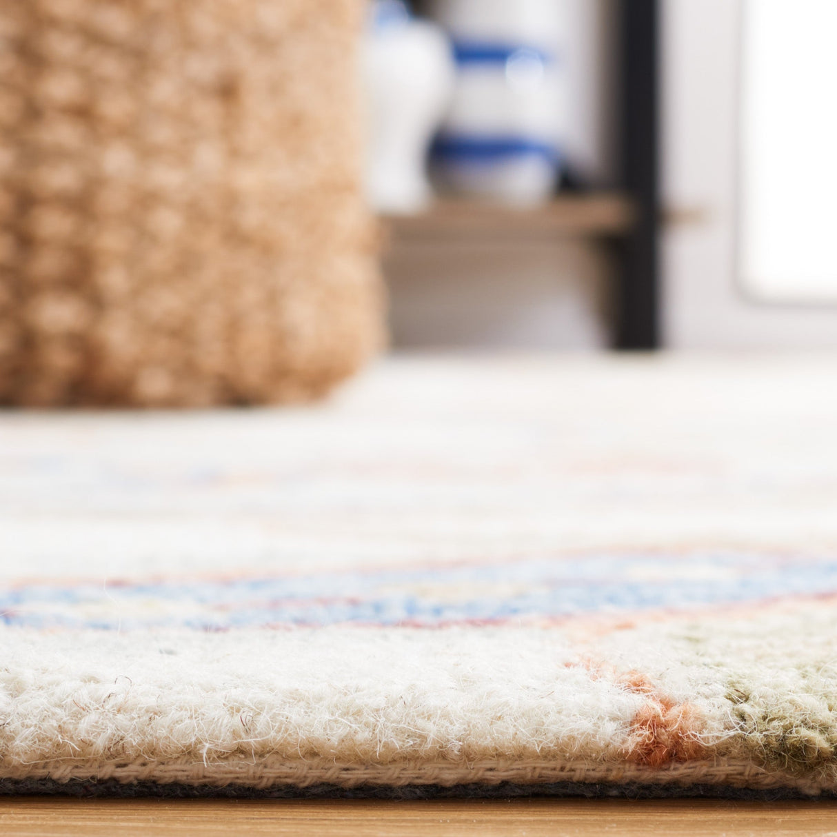 Safavieh Micro-Loop Mlp478P Ivory/Rust Rug.