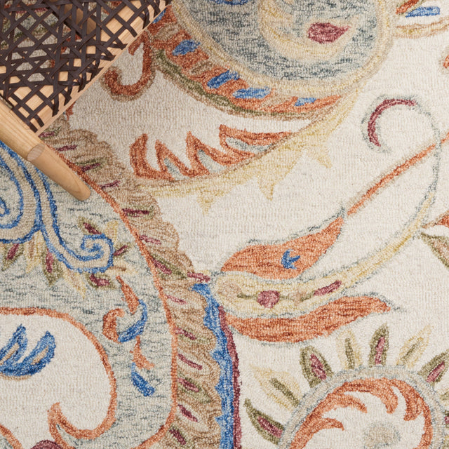 Safavieh Micro-Loop Mlp478P Ivory/Rust Rug.