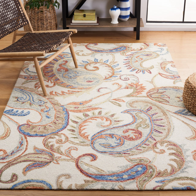 Safavieh Micro-Loop Mlp478P Ivory/Rust Rug.