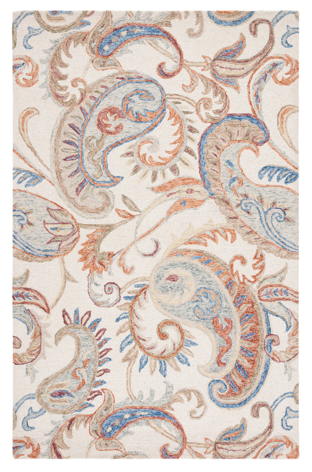 Safavieh Micro-Loop Mlp478P Ivory/Rust Rug.