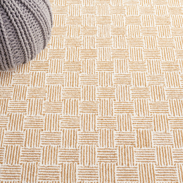 Safavieh Micro-Loop Mlp537D Light Gold/Ivory Rug.