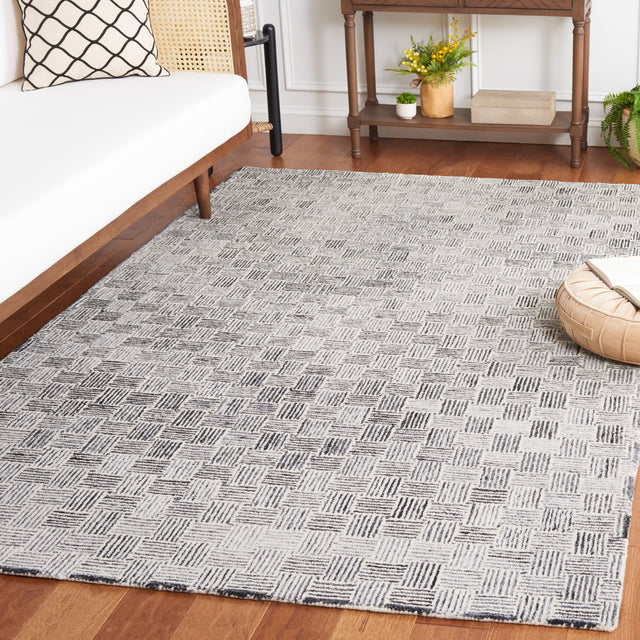 Safavieh Micro-Loop Mlp537H Dark Grey/Ivory Rug.