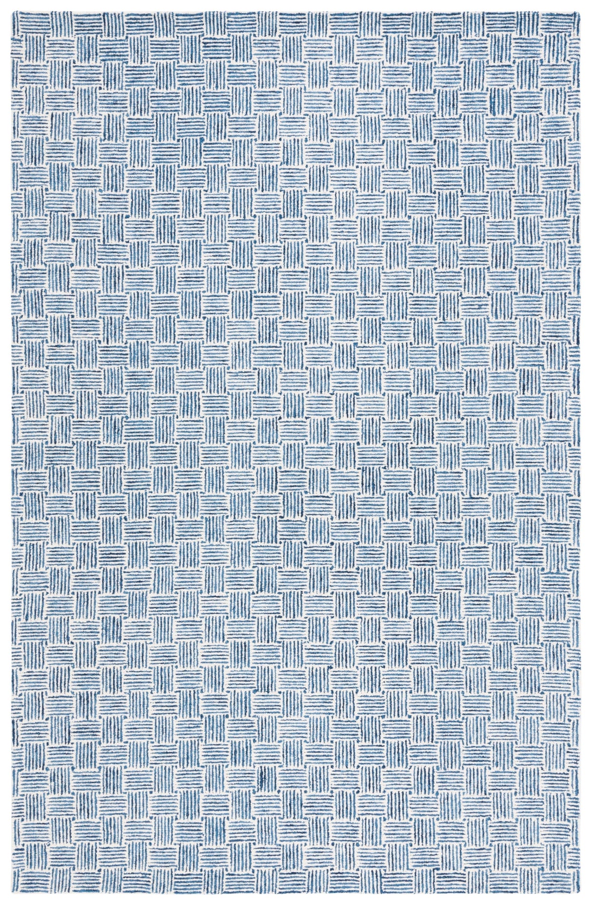 Safavieh Micro-Loop Mlp537N Navy/Ivory Rug.