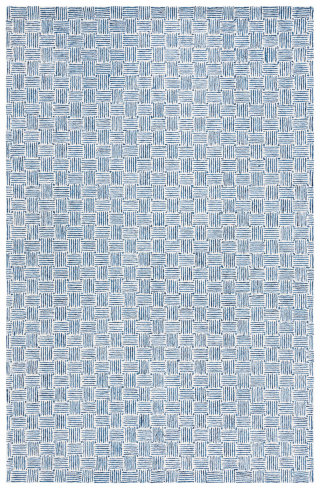 Safavieh Micro-Loop Mlp537N Navy/Ivory Rug.