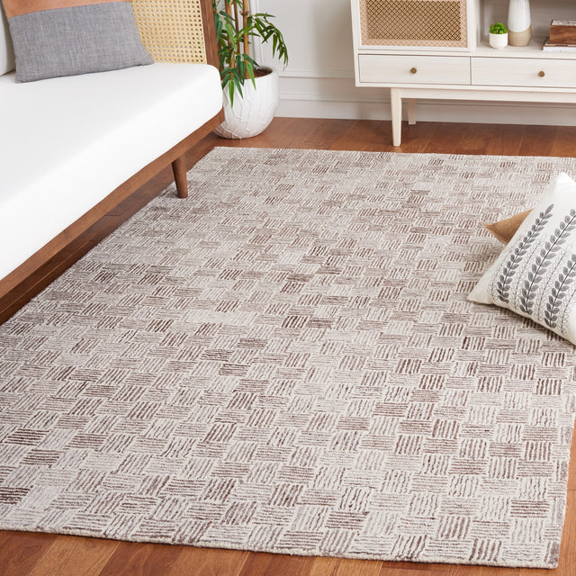 Safavieh Micro-Loop Mlp537T Brown/Ivory Rug.