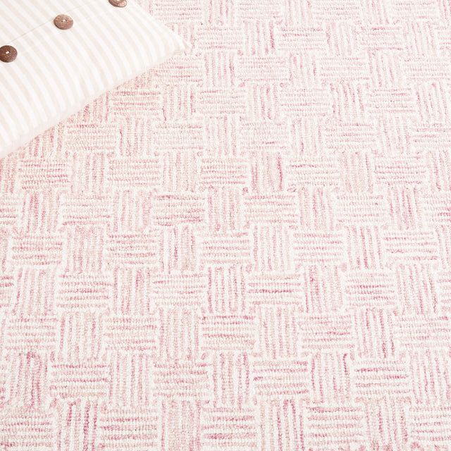 Safavieh Micro-Loop Mlp537U Pink/Ivory Rug.