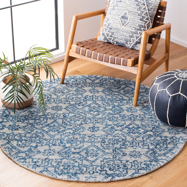 Safavieh Micro-Loop Mlp955M Blue Rug.