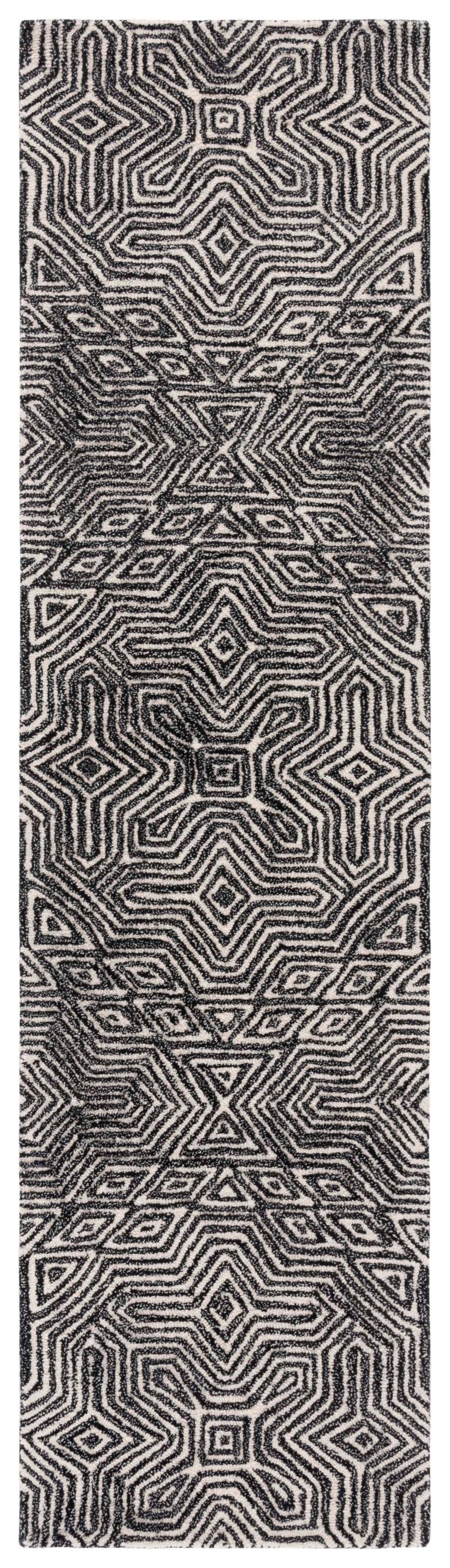 Safavieh Micro-Loop Mlp956Z Ivory/Black Rug.