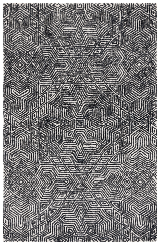 Safavieh Micro-Loop Mlp956Z Ivory/Black Rug.