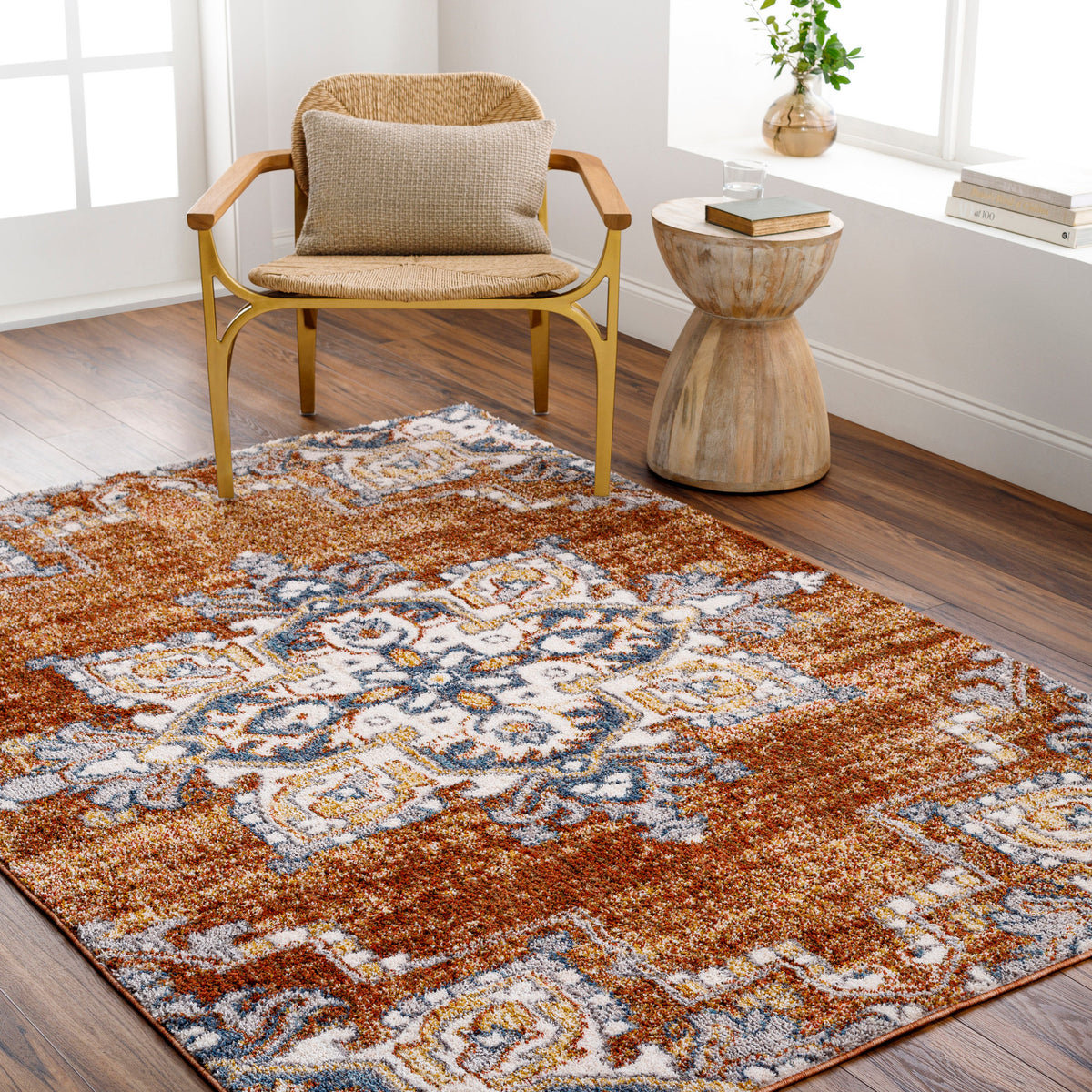 Surya Monet Mmo-2302 Camel, Clay, Brick, Warm Grey, Khaki, Pearl, Mocha Rug.