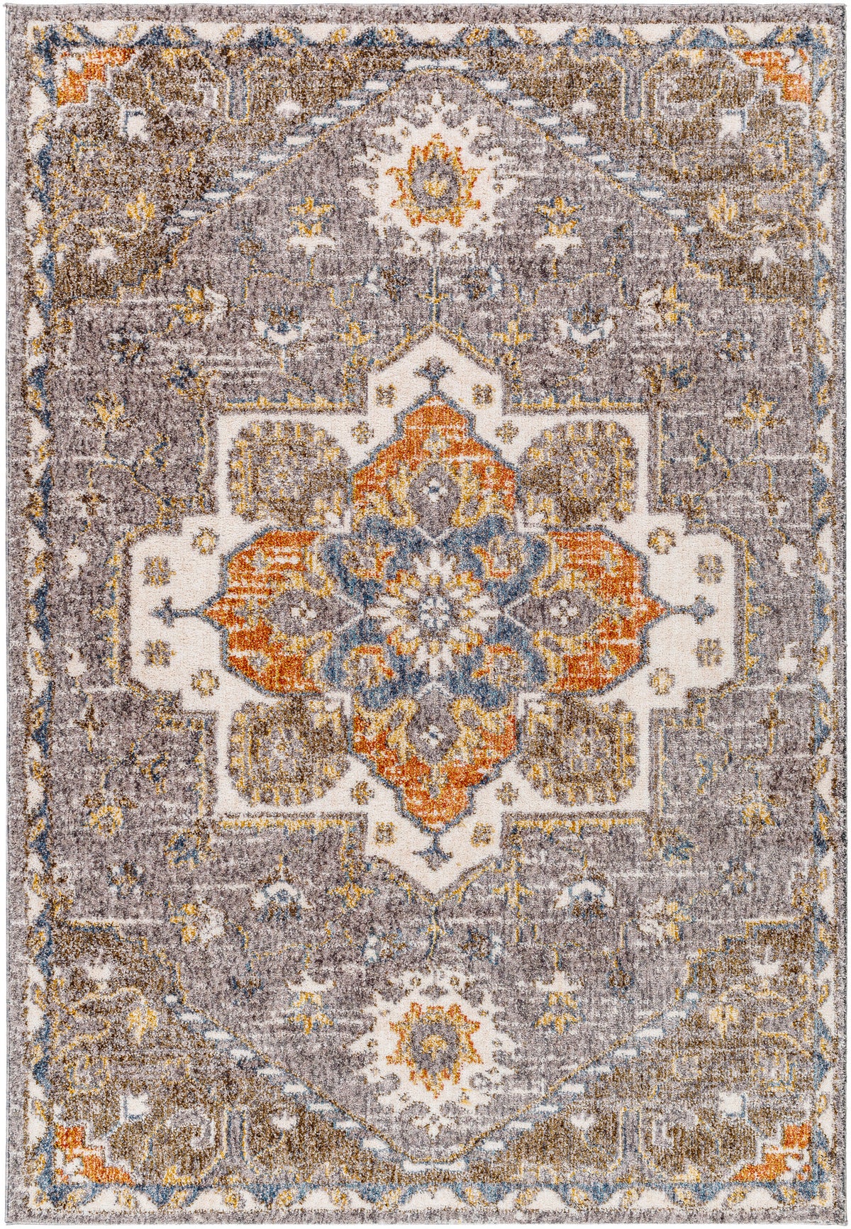 Surya Monet Mmo-2303 Grey, Sterling Grey, Sage, Pewter, Light Silver, Natural Rug.