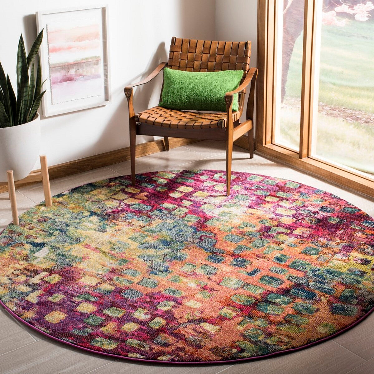 Safavieh Monaco Mnc225D Pink / Multi Rugs