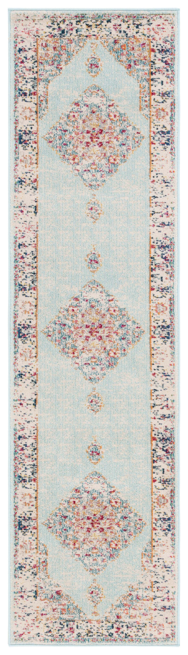 Safavieh Monaco Mnc280A Ivory/Turquoise Rug.