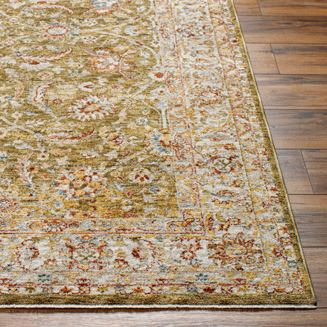 Surya Mona Lisa Mni-2306 Olive, Light Sage, Mustard, Tan, Rust, Burgandy Rug.