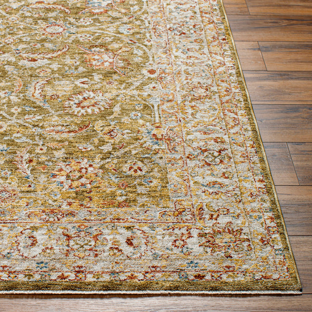 Surya Mona Lisa Mni-2306 Olive, Light Sage, Mustard, Tan, Rust, Burgandy Rug.