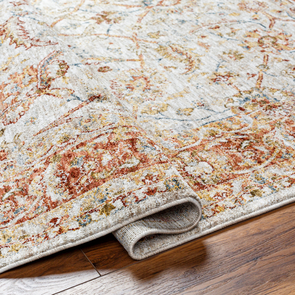 Surya Mona Lisa Mni-2307 Light Sage, Tan, Mustard, Rust, Burgandy, Olive Rug.