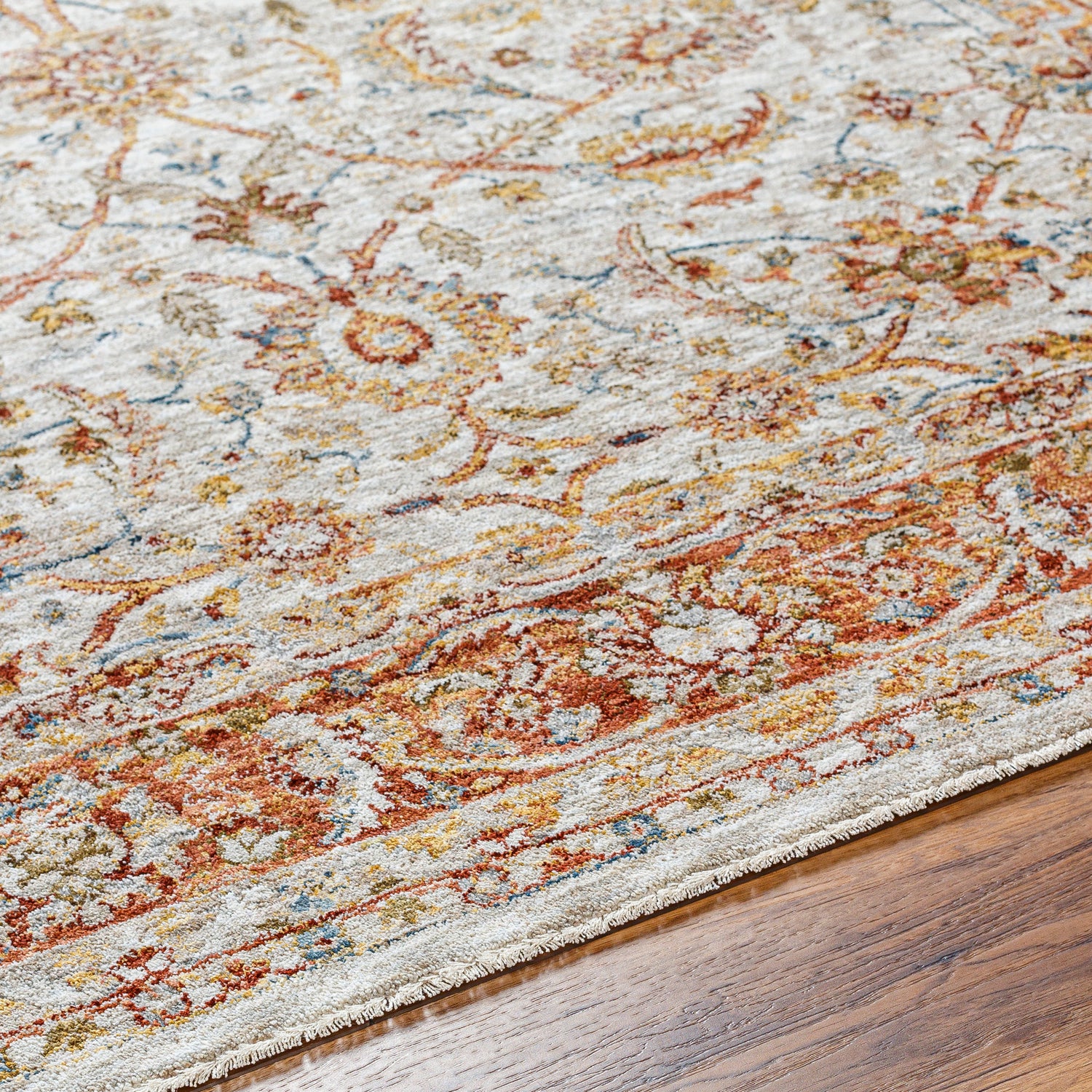 Surya Mona Lisa Mni-2307 Light Sage, Tan, Mustard, Rust, Burgandy, Olive Rug.