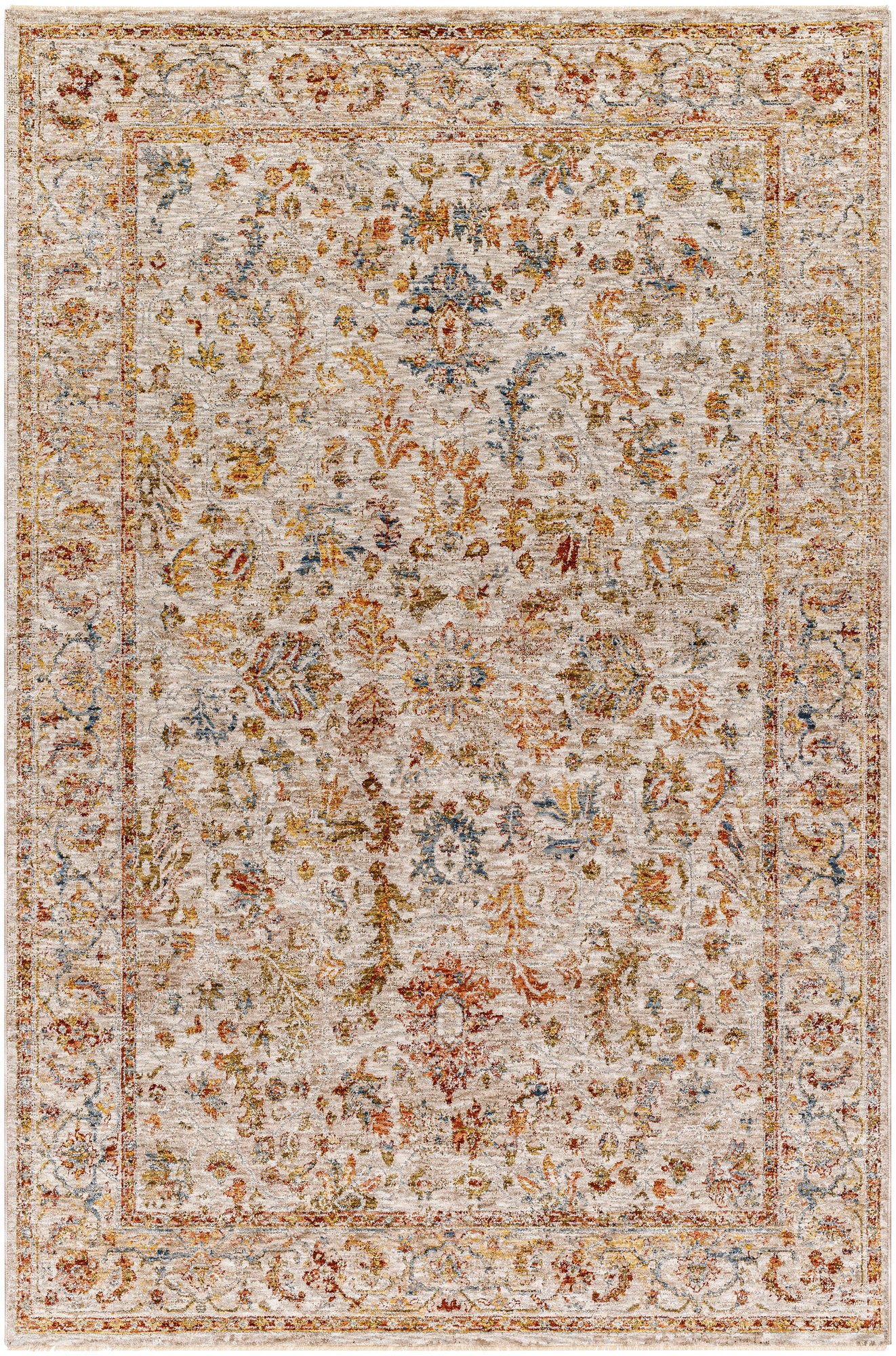 Surya Mona Lisa Mni-2312 Light Sage, Tan, Mustard, Olive, Sage, Rust Rug.