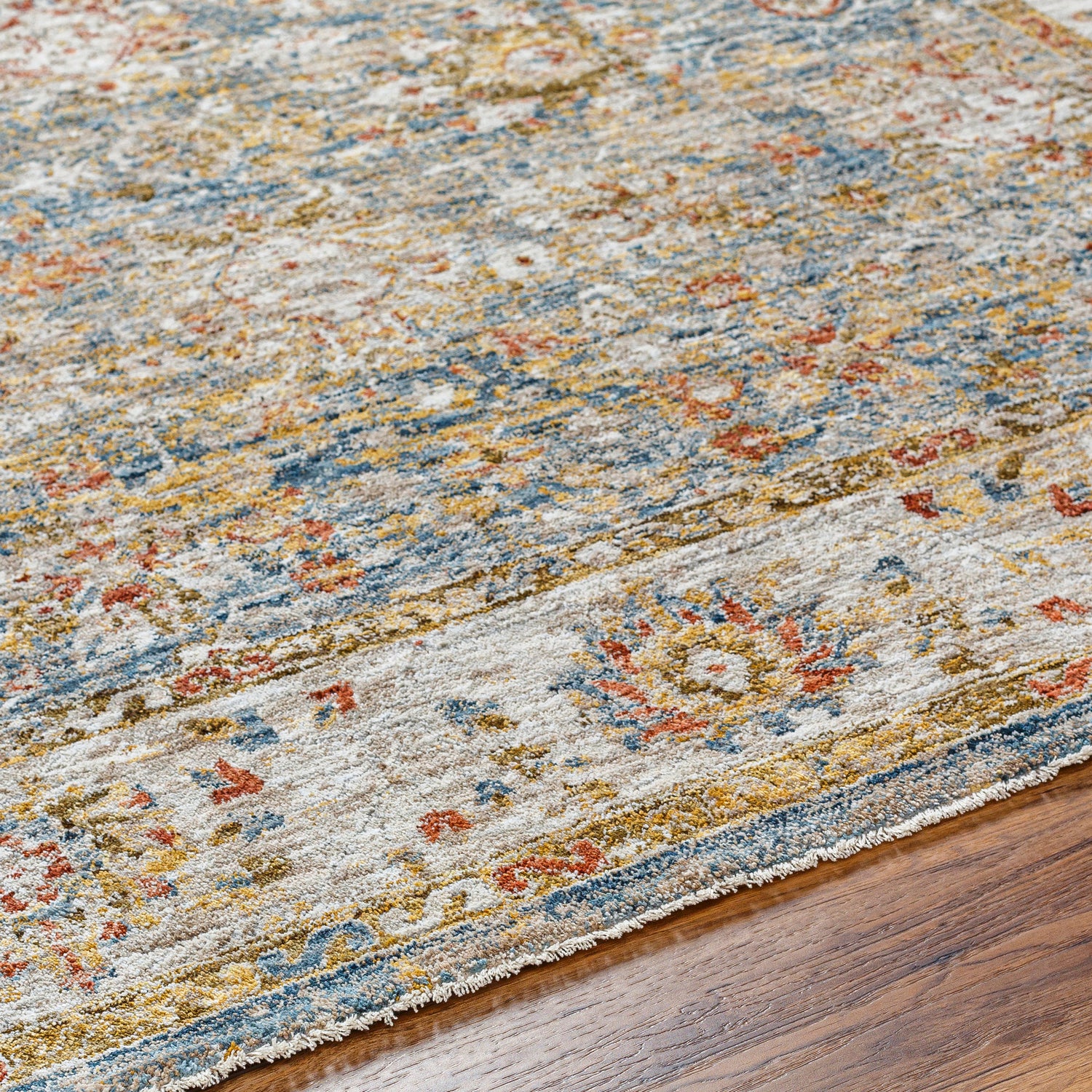 Surya Mona Lisa Mni-2314 Tan, Light Sage, Dark Blue, Mustard, Olive, Sage Rug.