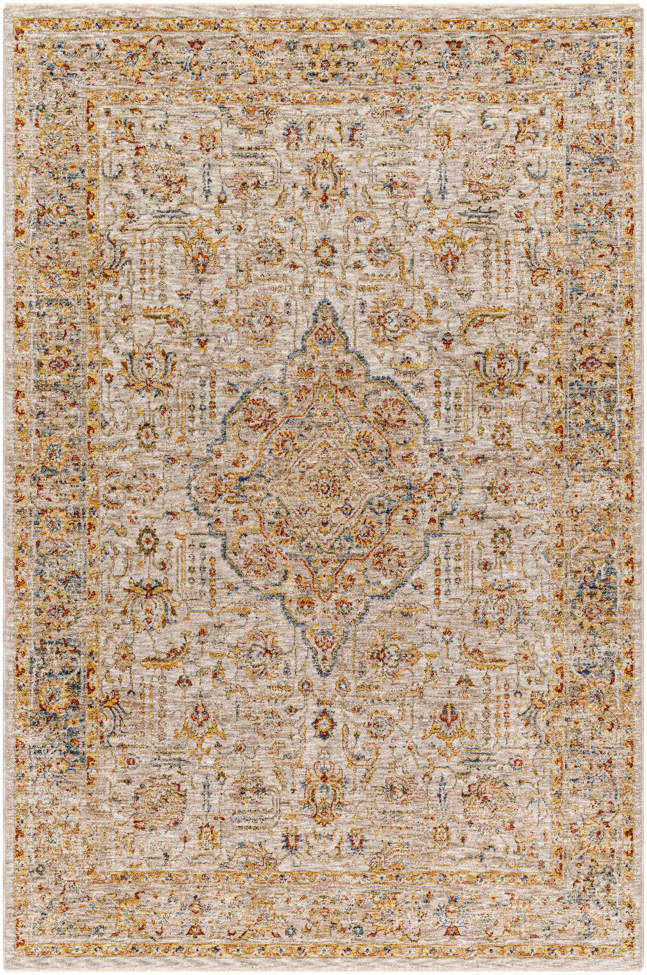 Surya Mona Lisa Mni-2317 Light Sage, Tan, Mustard, Olive, Sage, Rust Rug.
