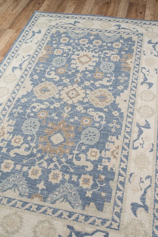 Momeni Anatolia Ana-7 Light Blue Rugs.