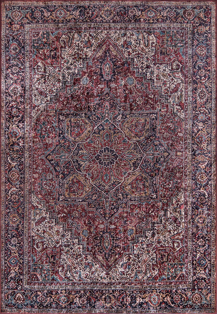 Momeni Karachi Kar - 4 Burgundy Rugs - Momeni - karackar - 4bur2030