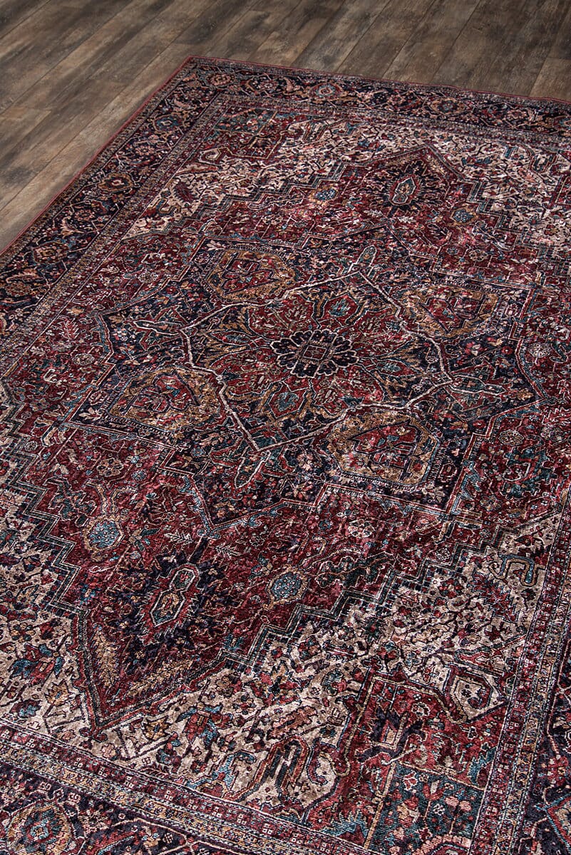 Momeni Karachi Kar - 4 Burgundy Rugs - Momeni - karackar - 4bur2030