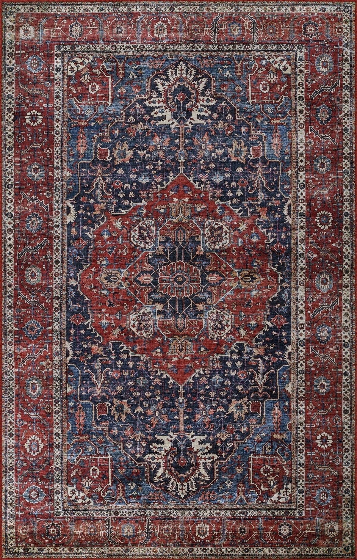 Momeni Karachi Kar11 Navy Rug - Momeni - karackar11nvy2030